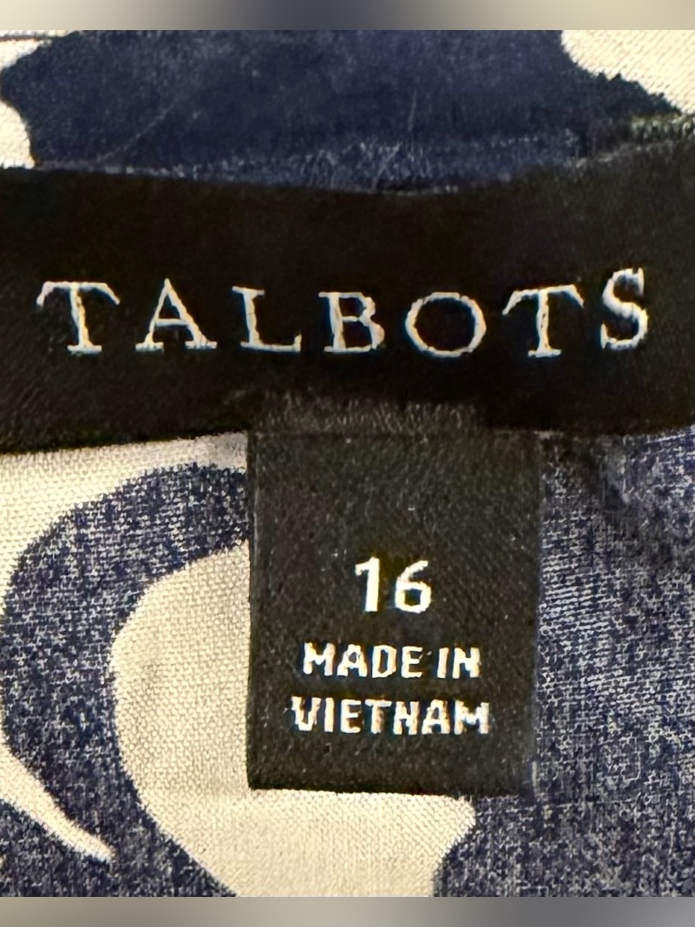 Talbots Poplin Fit & Flare Dress Sz 16 - Picture 2 of 5
